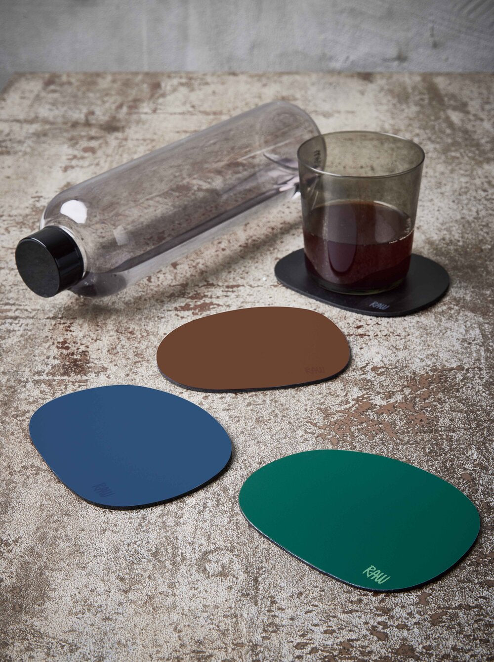 Silicone glasbrikker, 6 stk. - Mocca